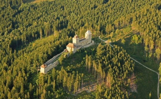 Fencers and dancers on  castle courtyard